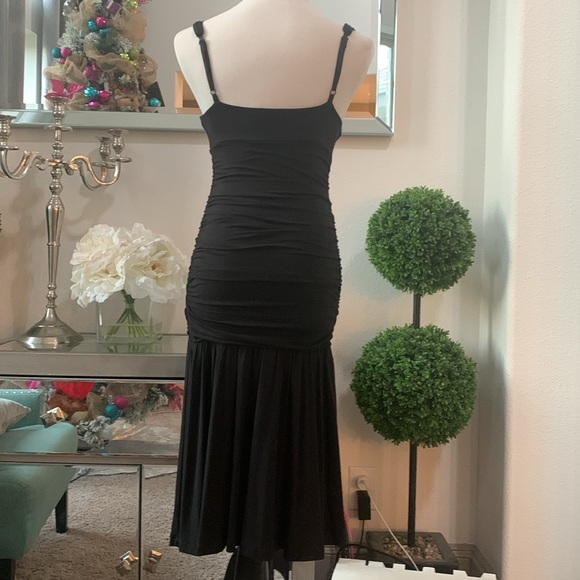 NWOT Bebe bandage/ ruched black dress Sz. S - Picture 7 of 10